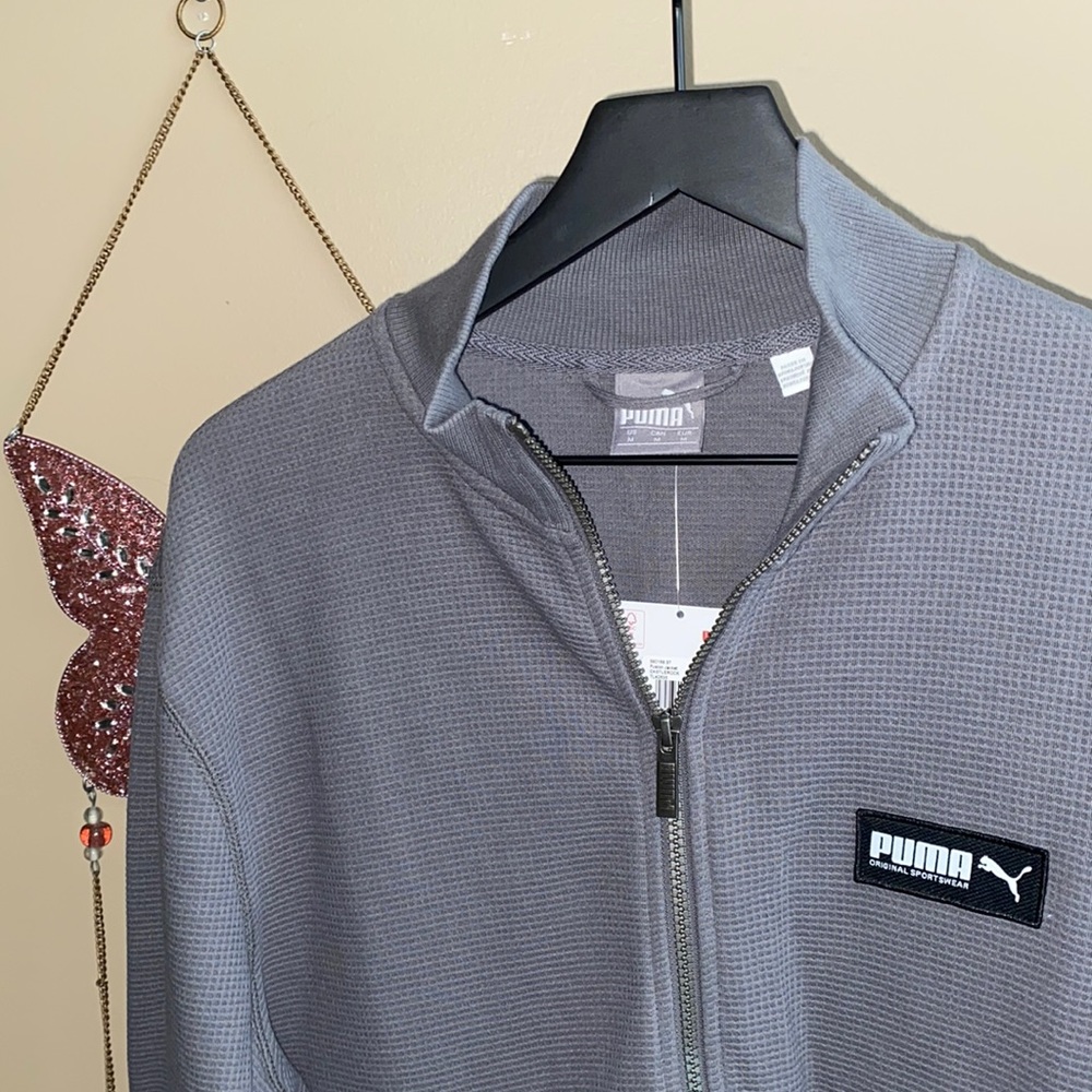 Puma waffle knit zip up jacket NWT